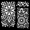 3 Pack Woodware Stencil 6"X6"-Floral Panels FRST076