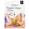 3 Pack John Bead Toggle Clasp 17mm 5/Pkg-Gold 1401166 - 665772231832