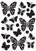 3 Pack Creative Expressions Stencil 4"x6" By Helen Colebrook-Whimsical Butterflies CEST117