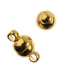 3 Pack John Bead Round Magnetic Clasp 6x6.5mm 2 Pairs-Gold 1401191