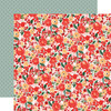 25 Pack Joyful Christmas Double-Sided Cardstock 12"X12"-Joyful Small Floral CBJCF12-7 - 691835230313