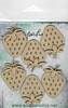 3 Pack Scrapaholics Laser Cut Chipboard 2mm Thick-Strawberry Style #2, 12/Pkg 1.25" To 1" S89355 - 745808289355
