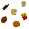 6 Pack - Buttons Galore Flatbackz Embellishments-Fast Food - FBZ-114