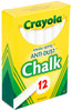 Crayola Anti-Dust Chalk-White 12/Pkg - 50-1402