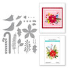 Spellbinders Etched Dies From Classic Christmas Collection-Christmas Bird Poinsettia S41292