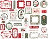 3 Pack Echo Park Cardstock Ephemera-Icons, Christmas Time CT330024