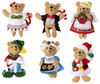 Bucilla Felt Ornaments Applique Kit Set Of 6-Teddy Bear Traditions 89646E - 046109896465