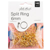 3 Pack John Bead Split Ring 6mm 142/Pkg-Gold 1401144 - 665772231610