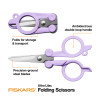 3 Pack Fiskars Designer Folding Scissors 4"-Ultra Lilac 1067374