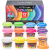 Arteza Kids Dough In Tubs 12/Pkg-Neon ARTZ4355 - 840098722121