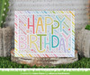 Lawn Cuts Custom Craft Die-Giant Outlined Happy Birthday: Landscape LF3103