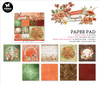 Studio Light Autumn Bouquet Paper Pad 6"X6" 36/Pkg-Nr. 108, Deep Tones LABPP108