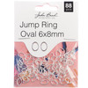 John Bead Jump Ring Oval 8x6mm 88/Pkg-Silver 1401024 - 665772203198