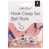 John Bead Bali Style Hook Clasp Set 25mm 4/Pkg-Silver 1401079 - 665772203860