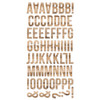 Simple Stories Color Vibe Foam Alpha Stickers 6"X12" 129/Pkg-Woods Hickory SSCVS-13490