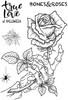 Woodware Clear Stamps 4"X6"-Bones & Rose JGS842