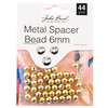 John Bead Metal Spacer Bead 6mm 44/Pkg-Gold 1401156 - 665772231733