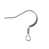 John Bead Earwire with Coil 60/Pkg-Silver 1401007