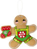 Bucilla Felt Ornaments Applique Kit Set Of 6-Dressed Up Gingerbread 89644E