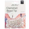 John Bead Clamshell Bead Tip 142/Pkg-Silver - 1401071 - 665772203792