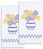 Jack Dempsey Stamped Decorative Hand Towel Pair 17"X28"-Beautiful Blooms 320 684