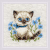 RIOLIS Counted Cross Stitch Kit 6"X6"-Siamese Kitten (14 Count) R2118 - 4779046186493