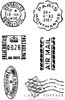 Woodware Clear Stamp 3"X4"-Singles Mini Postmarks FRM058