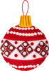Bucilla Felt Ornaments Applique Kit Set Of 6-Snowman's Peppermint Collection 89659E