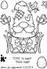 Woodware Clear Stamps 4"X6"-Singles Egg Painting Gnome FRS977