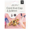 John Bead Cord End Cap 4.5x9mm 12/Pkg-Gold 1401181 - 665772231986