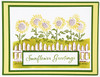 Crafter's Workshop Layered Card Stencil 8.5"X11"-A2 Layered Fenced Sunflowers TCW8.5-6019