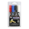 Uchida Shoe Decor Acrylic Paint Chisel Tip Markers 4/Pkg-Basic 315-4CS - 028617127644