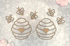 Scrapaholics Laser Cut Chipboard 2mm Thick-Beehives & Bees, 7/Pkg 2" To 0.75" S88808