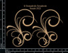 Scrapaholics Laser Cut Chipboard 2mm Thick-Flourish Set, 2/Pkg 3.5"X2.75" S88983