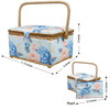 SINGER Sew'n Stow Sewing Basket and Zipper Pouch-Hydrangeas Print 00045