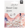 John Bead Bead Cap 8mm 48/Pkg-Silver 1401028 - 665772203235