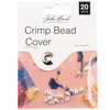 John Bead Bead Crimp Cover 3mm 20/Pkg-Silver 1401196 - 665772232136