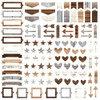 Color Vibe Chipboard Bits & Pieces 120/Pkg-Woods - CV13486 Color Vibe Chipboard Bits & Pieces 120/Pkg-Woods - CV13486