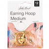 John Bead Earring Hoop Medium 25mm 12/Pkg-Gold 1401149 - 665772231665