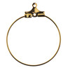John Bead Earring Hoop Medium 25mm 12/Pkg-Gold 1401149
