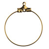 John Bead Earring Hoop Medium 25mm 12/Pkg-Gold - 1401149