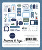 Carta Bella Cardstock Ephemera-Frames & Tags, Wintertime - WT334025