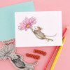 House Mouse Cling Rubber Stamp-Daisy Mouse RSC002