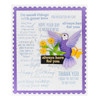 Spellbinders Clear Acyrlic Stamps By Bibi Cameron-Hummingbird Sentiments STP169