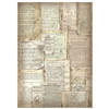Stamperia Assorted Rice Paper Backgrounds A6 8/Sheets-Vintage Library FSAK6001