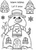 Woodware Clear Stamps 4"X6"-Singles Snow Gnomes FRS1006