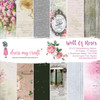 Dress My Craft Single-Sided Paper Pad 12"X12" 24/Pkg-Wall Of Roses, 12 Designs/2 Each DMCP7228