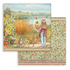 Stamperia Double-Sided Paper Pad 12"X12" 10/Pkg-Sunflower Art - SBBL135