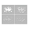 Spellbinders Stencil-Layered Floral Hello STN051