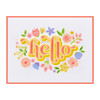 Spellbinders Stencil-Layered Floral Hello STN051
